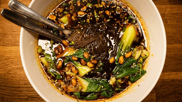 Sichuan Hot & Sour Glass Noodles.