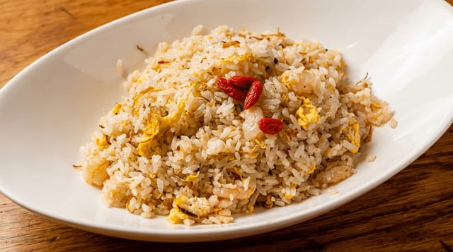A-Ma's Ginger Shrimp Fried Rice.