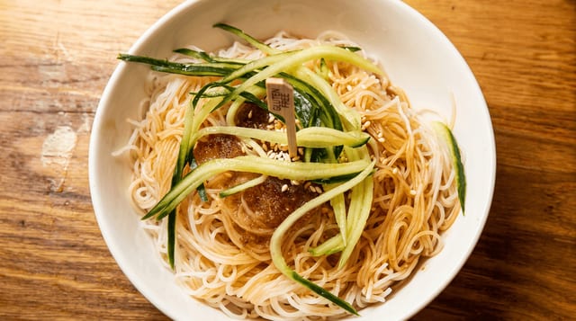 Sesame Cold Rice Noodles.