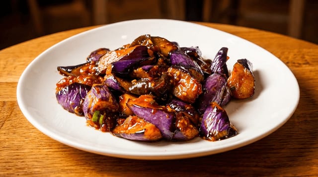 Eggplant w/ Garlic Sauce.