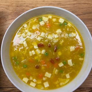 Pumpkin Seafood Tofu Soup