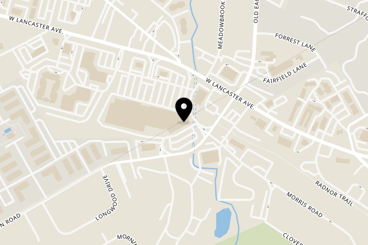 Map showing the location of DanDan Wayne on 214 Sugartown Rd in Wayne